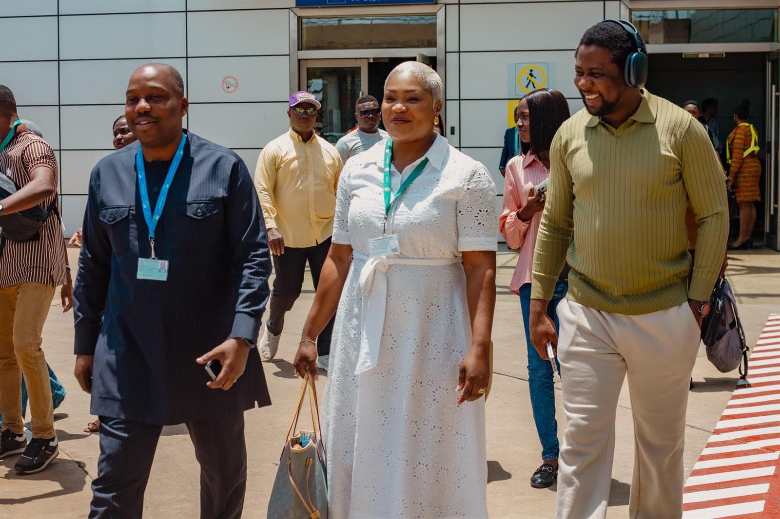 Delegates walking at conference